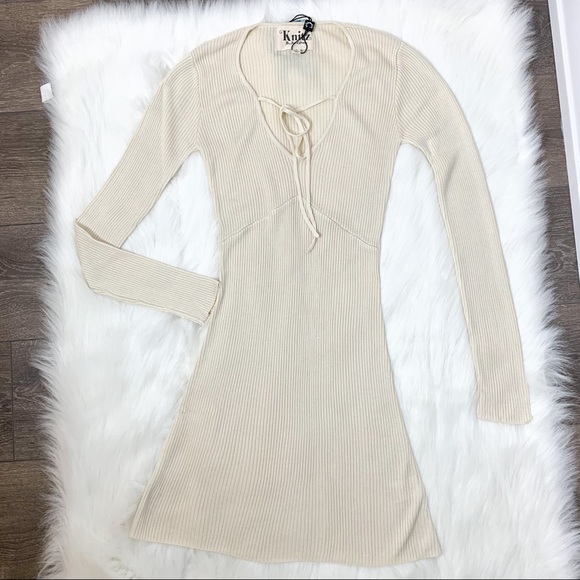 For Love & Lemons Delancey Mini Dress Cream S NWT - Picture 3 of 16